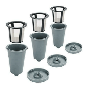 3-Pack Reusable K-Cup Coffee Filters - Refillable Coffee Pod Replacement for Keurig