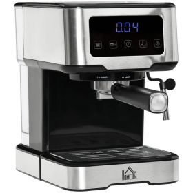 HOMCOM 15-Bar Espresso Machine with Milk Frother Wand - 1100W 3-in-1 Coffee Maker