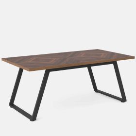 63-inch Industrial Rectangle Dining Table - Rustic Farmhouse Kitchen Table for 4-6 People