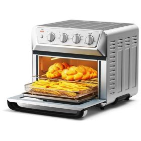 PlumChef 21.5QT Stainless Steel Convection Oven - 1800W 7-Mode Air Fryer Dehydrator