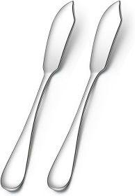 Stainless Steel Butter Knives, Cheese Knives, Butter Spreader for Kitchen Restaurant Party,Set of 2