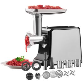 Meat Grinder, 3 Lbs/Min Capacity Electric Meat Grinders with Blade, Grinding Plate, Sausage Maker, Kubbe Kit, Burger Press, Chopper Attachment