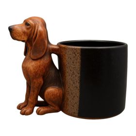3D  Handmade Dachshund Mug, Creative 3D Animal Shape Ceramic Mug,11 Oz Unique Dog Coffee Mugs (Option: A)