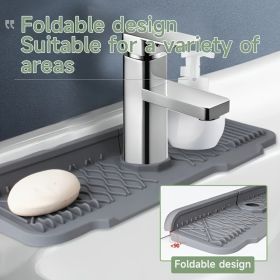 NonSlip Silicone Self-Draining Board,Large Kitchen Drain Board (Option: Gray)